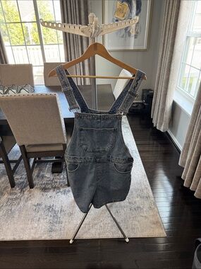ASOS Dark Wash Denim Short Overalls